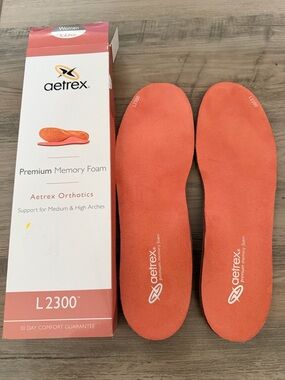 Aetrex Women's Insoles Coral Premium Memory Foam L2300 Support Low arches W10